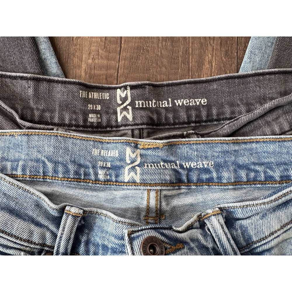 Mutual Weave Mens Jeans The Relaxed The Athletic Lot Of 2 29 X 30 Black Blue